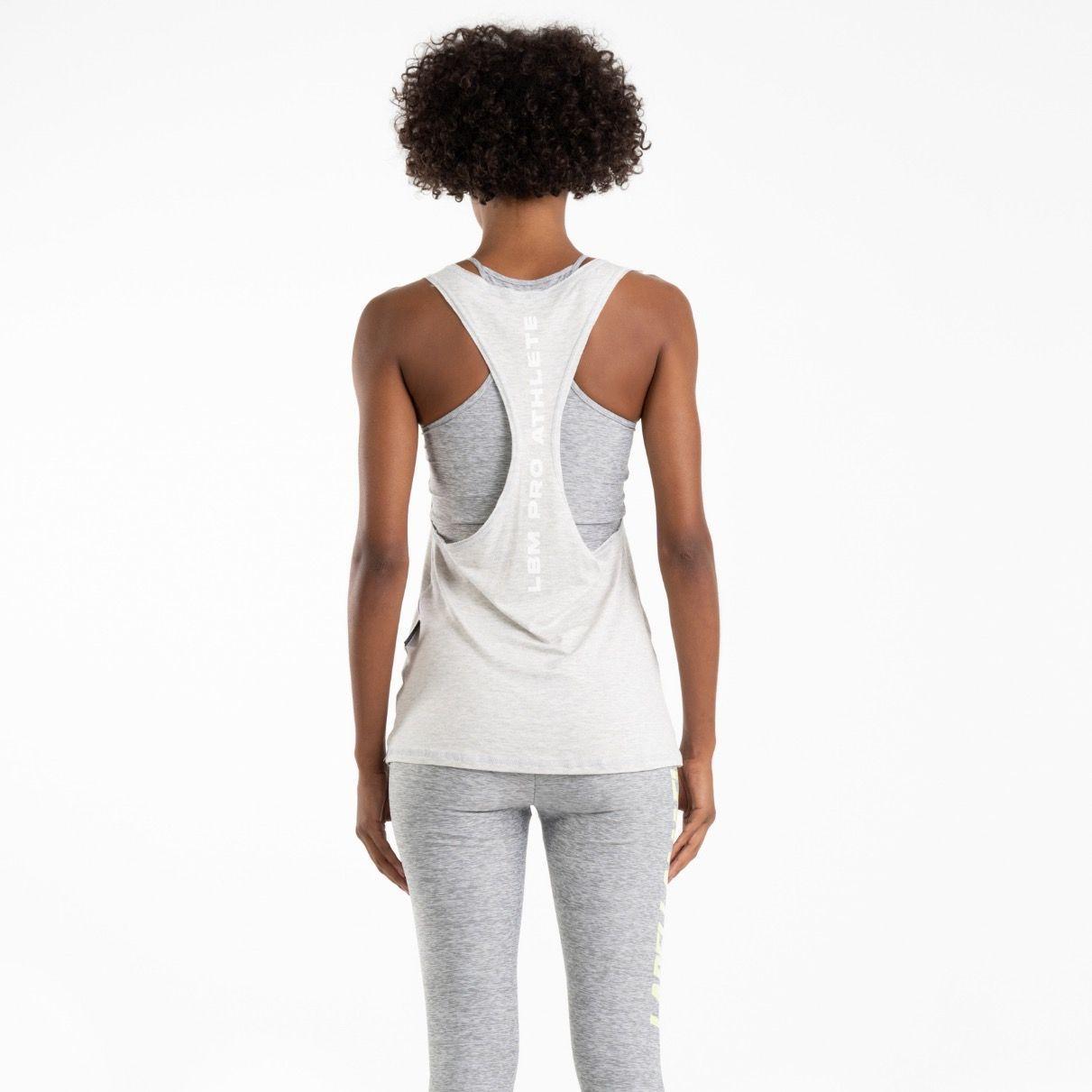 Polera Gris Sin Mangas Letras Blancas-5