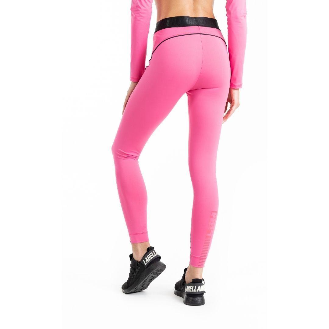 Leggins Fucsia y Franjas Negras-6