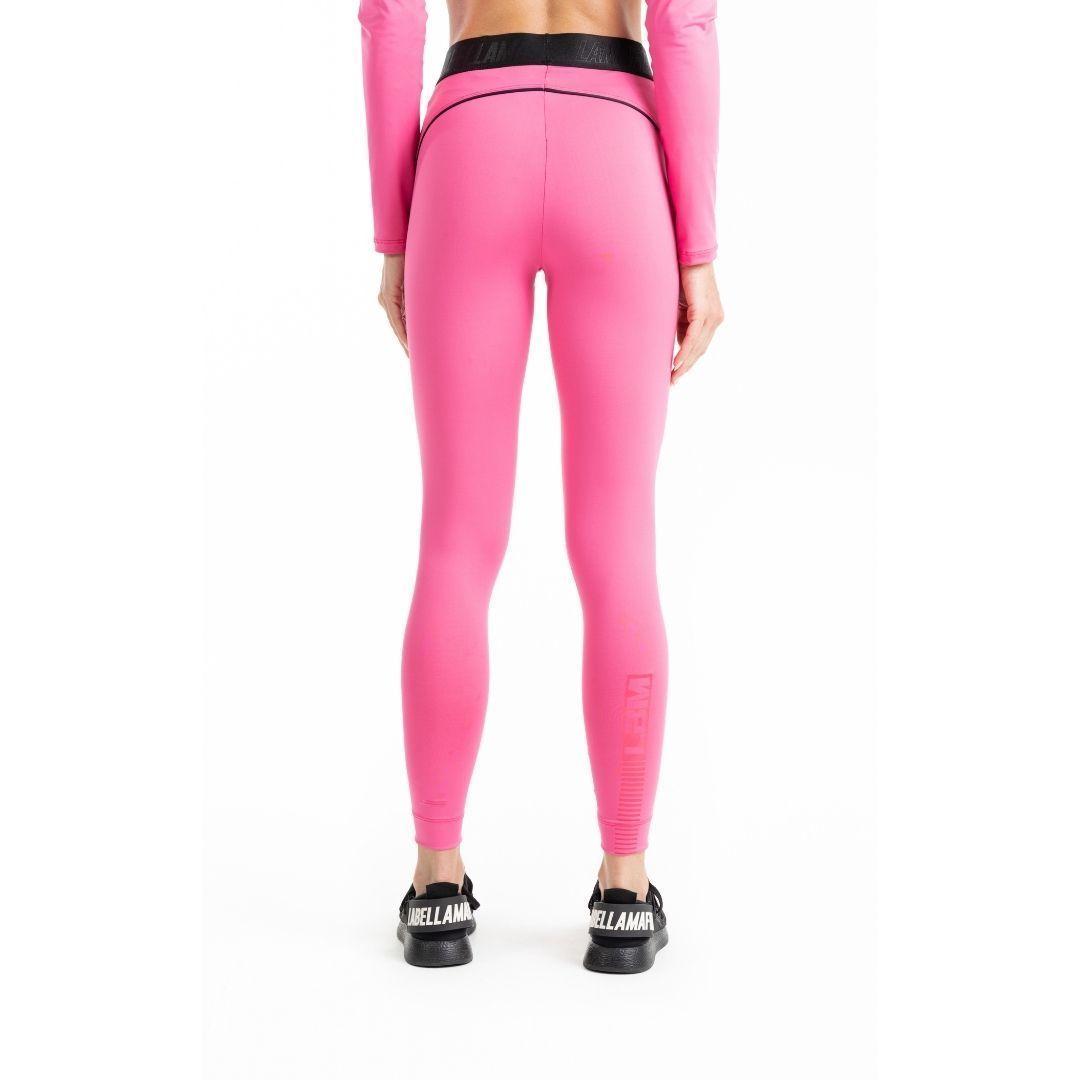 Leggins Fucsia y Franjas Negras-7