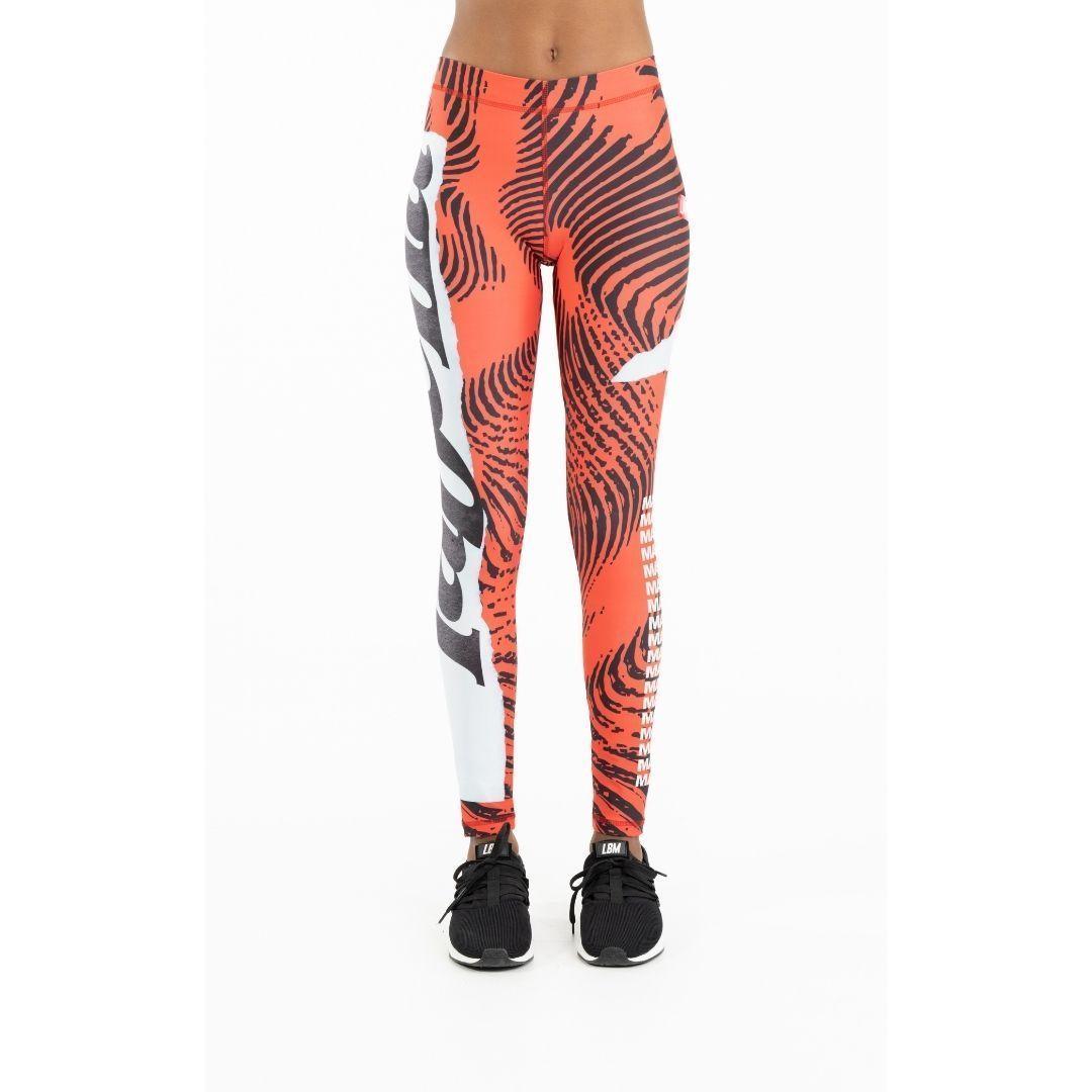 Leggins Sublimada Naranja y Negro-6