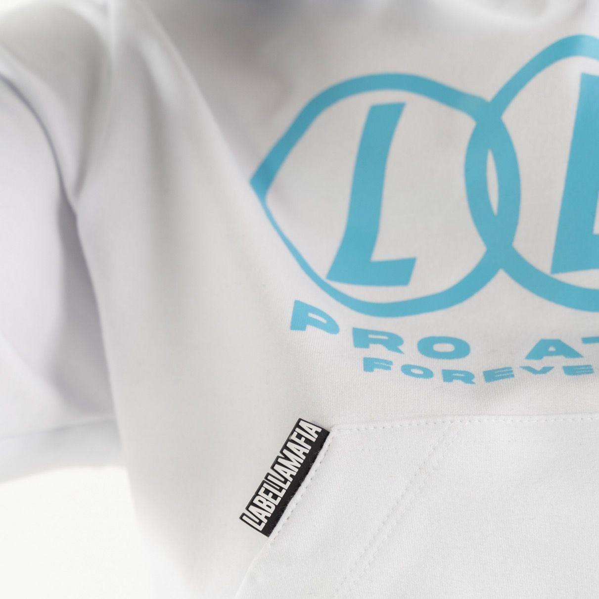Poleron Blanco Con Letras Celestes-6