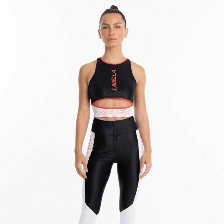 Top LaBella Negro y Naranjo-4