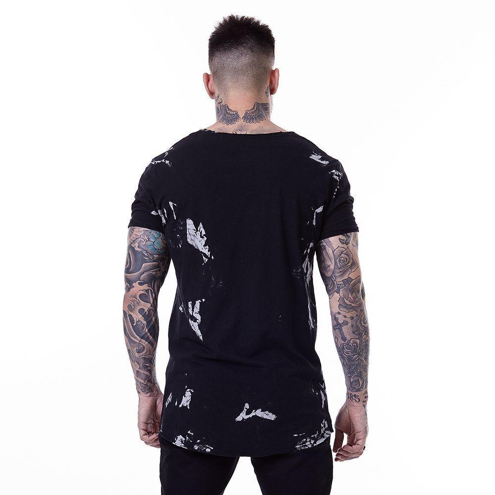 Polera Negra - Estampado Calavera-1
