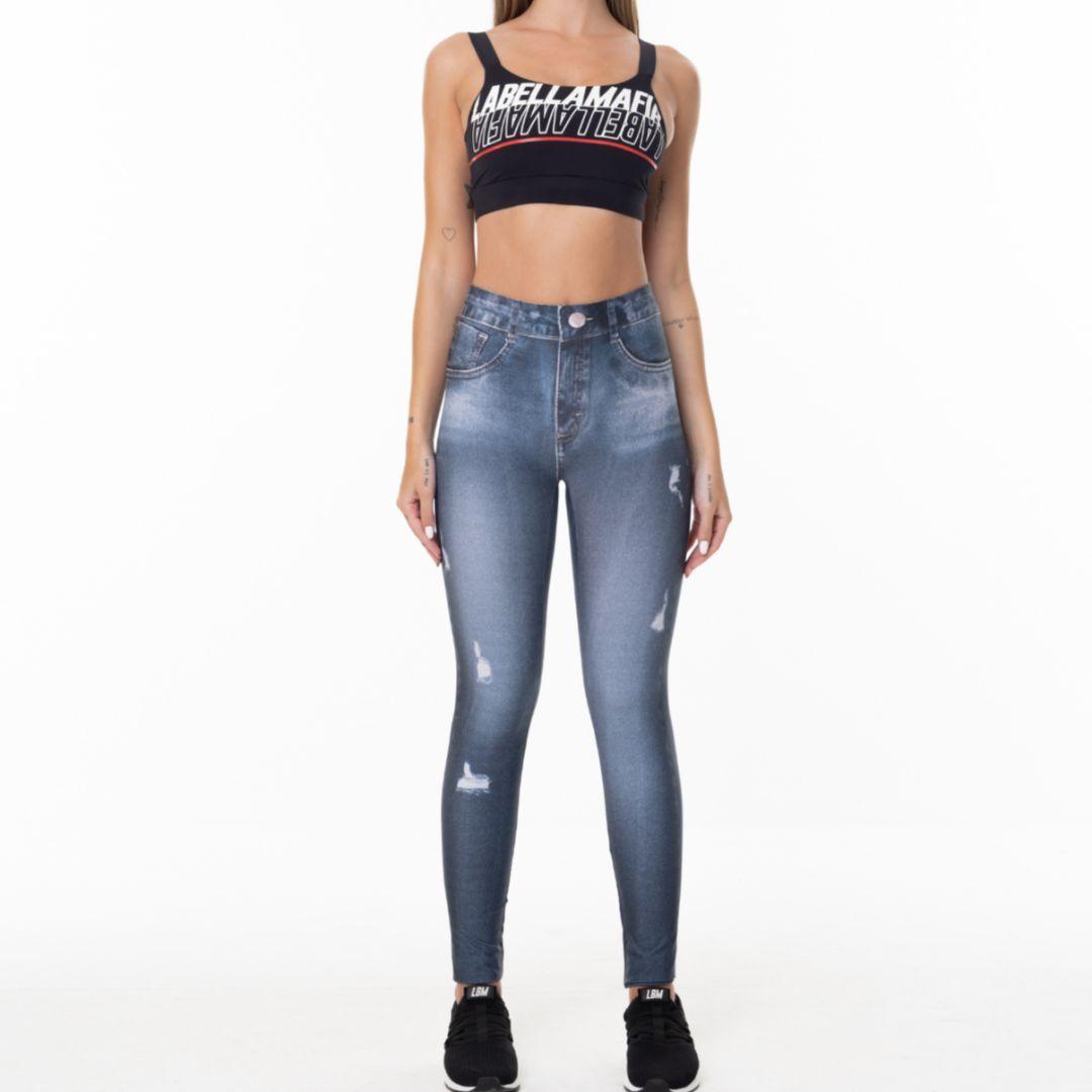 Leggins Jeans Celeste-0