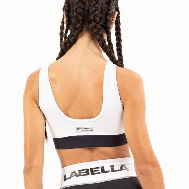Top Black and Gold Blanco con letras doradas-3