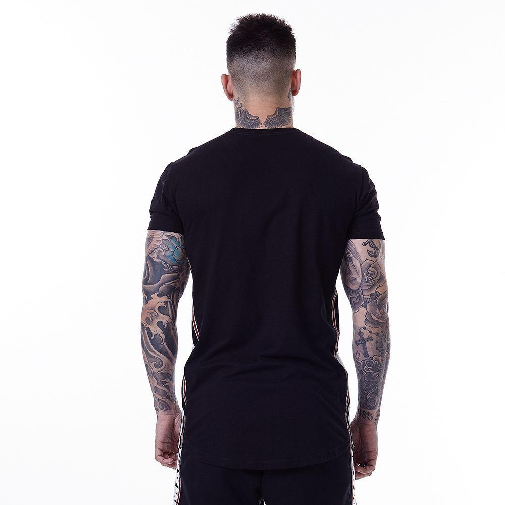 Polera Negra - Franjas costados-1