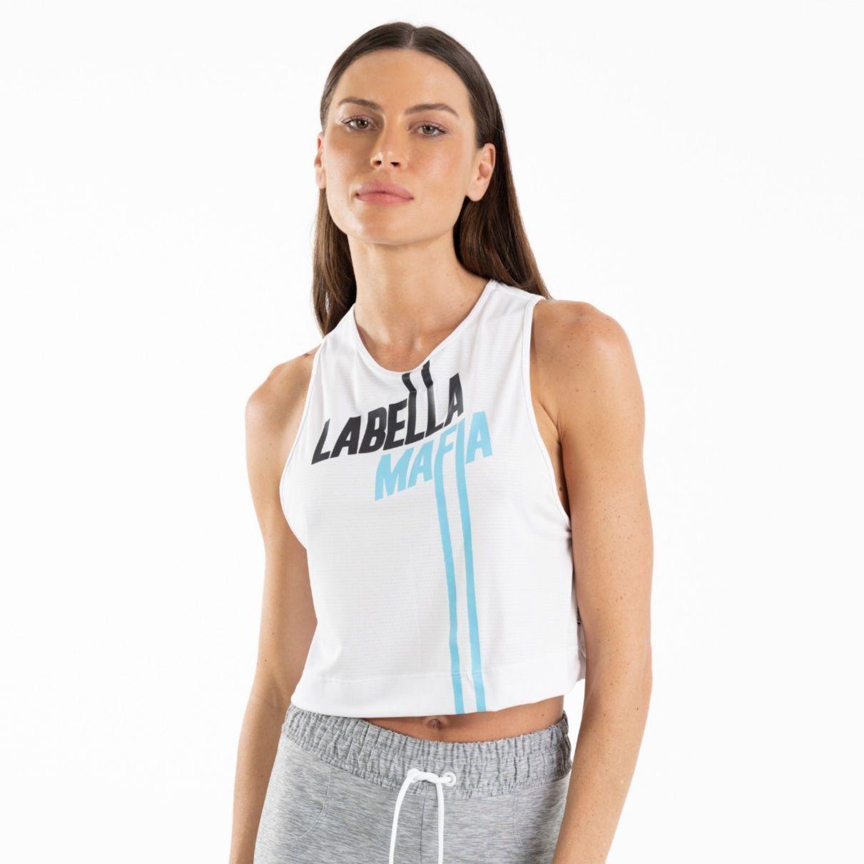 Cropped Blanco Letras Blancas y Celestes-0