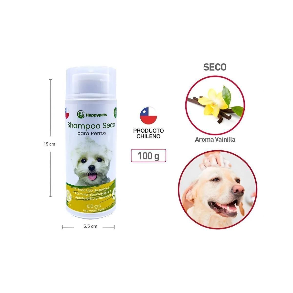 Shampoo En Polvo Hipoalergenico Perros Aroma Vainilla 100gr-2