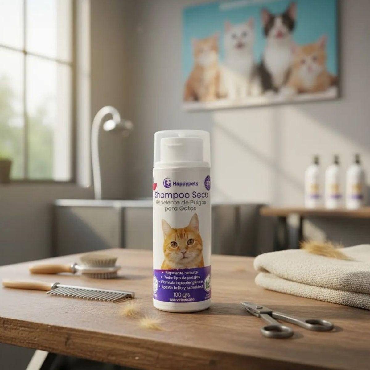 Shampoo Seco Polvo Hipoalergenico Para Gatos Aroma Eucalipto 100 Gr-2