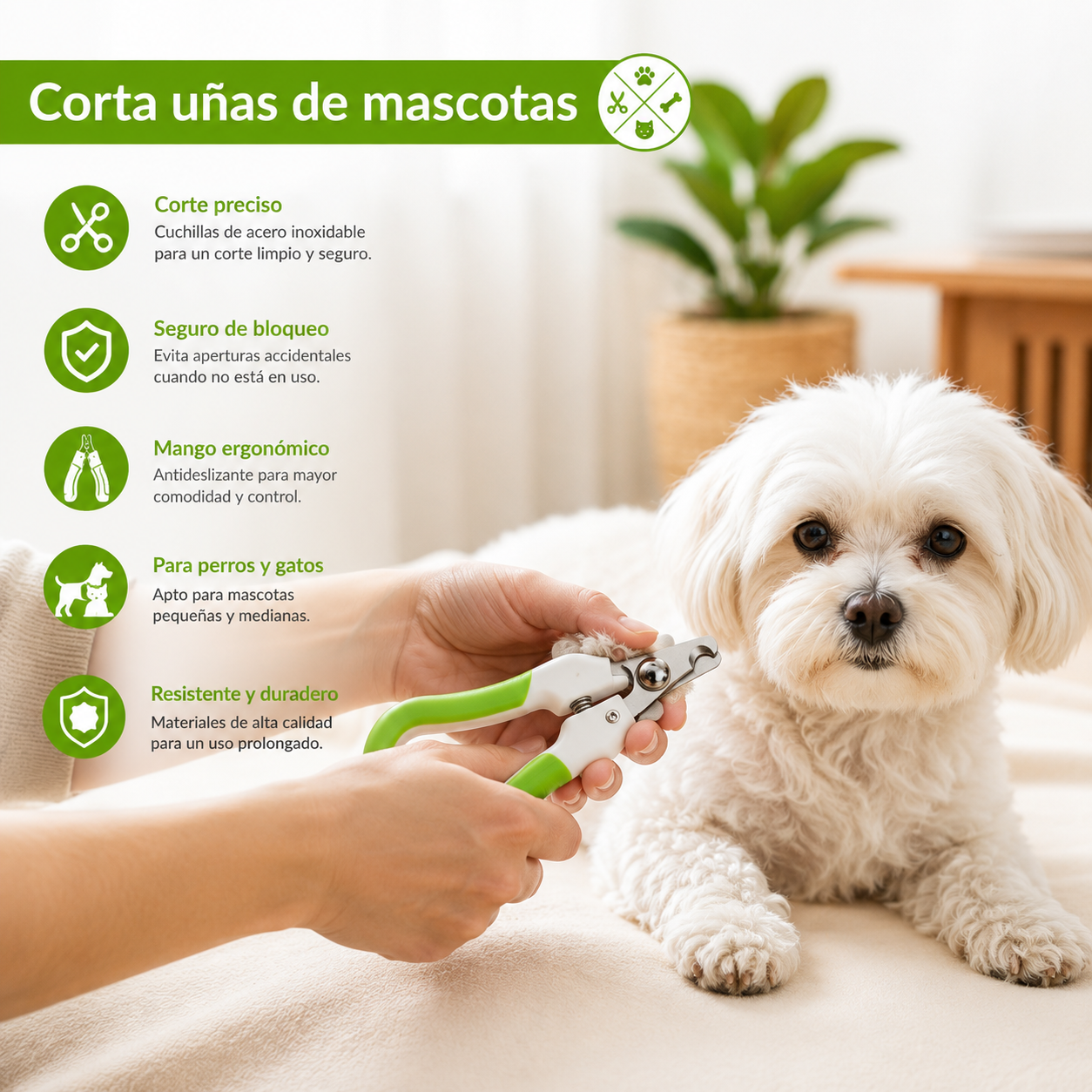 Corta Unas Ergonomico Tipo Alicate Para Mascotas Peque as y Medianas-1