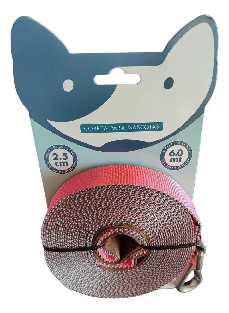 Correa Mascota 6 m Poli ster Resistente 2 5 cm Buen Amigo-0