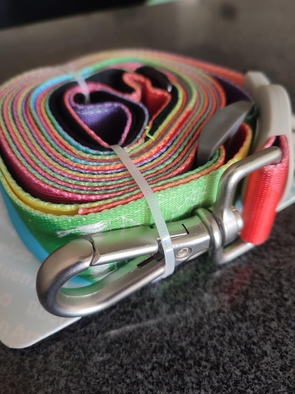 Correa Para Mascota 3m X 3 8cm Poliester Arcoiris Suave Y Resistente-2