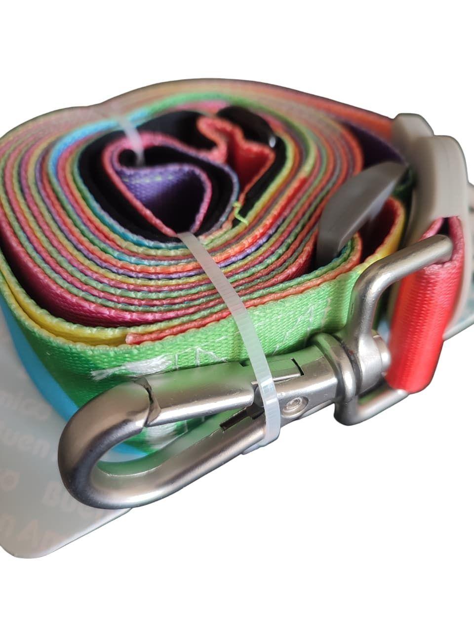 Correa Para Mascota 3m X 3 8cm Poliester Arcoiris Suave Y Resistente-4