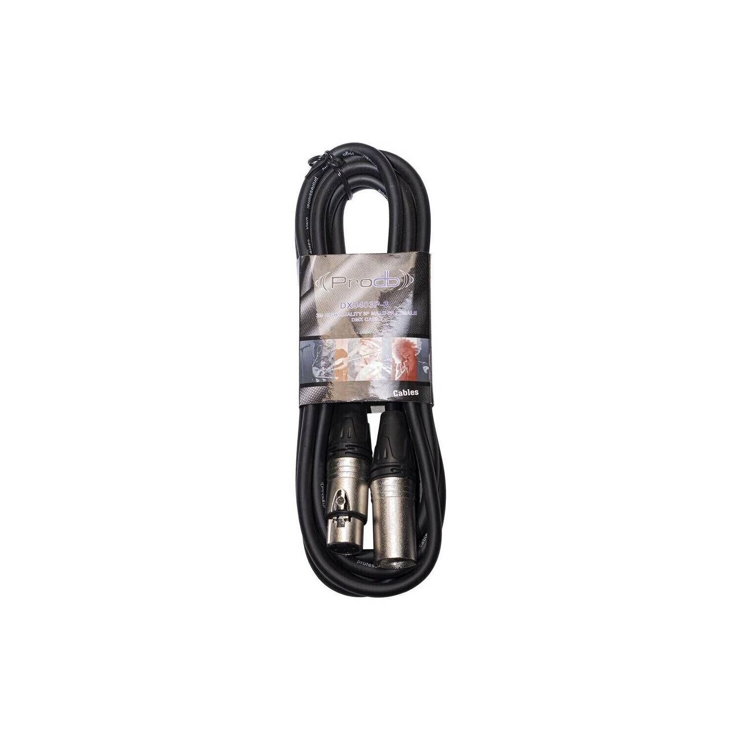 Cable profesional Microfono XLR Prodb 3 mt-1