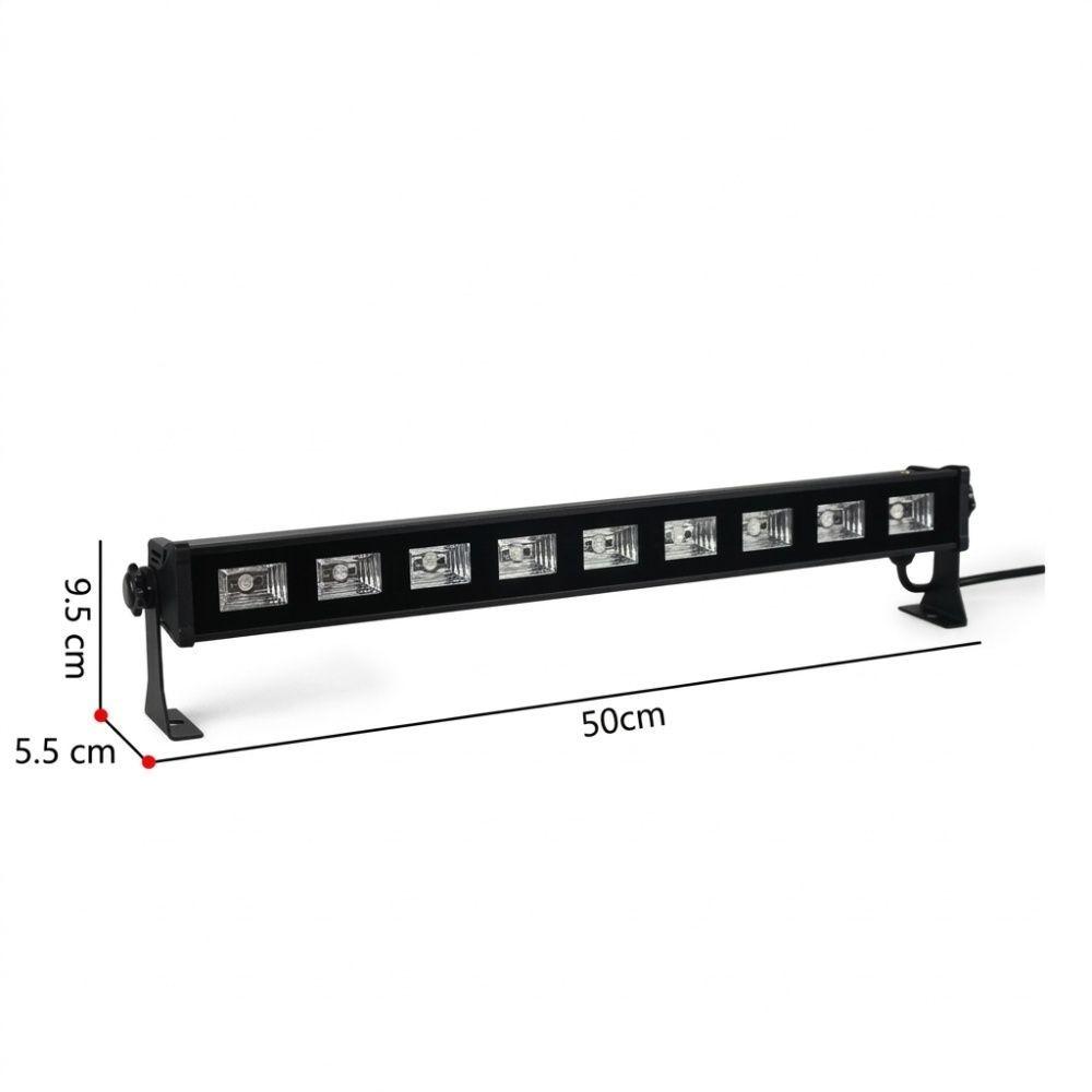 Barra LED UV 9x3W Glowing Lightings GL BAR004A Luz Ultra Violeta Eventos-2