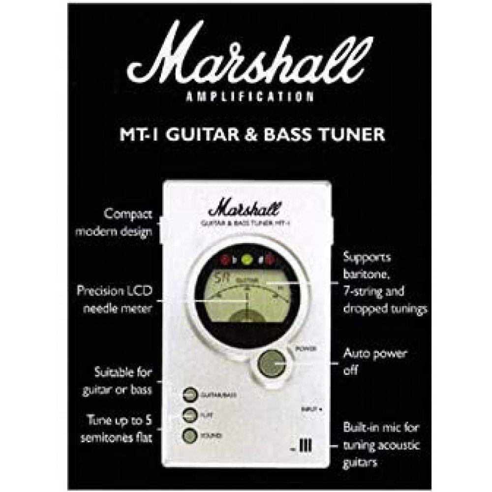 AFINADOR PARA GUITARRA Y BAJO Marshall MT 1-2