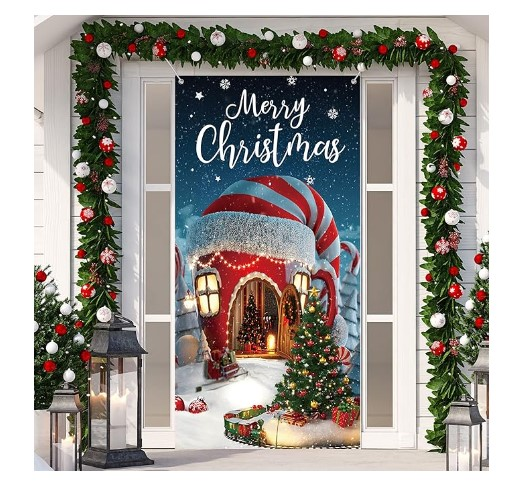 Fundas Navideña Decoración para Puertas 200 cm x 150 cm-2