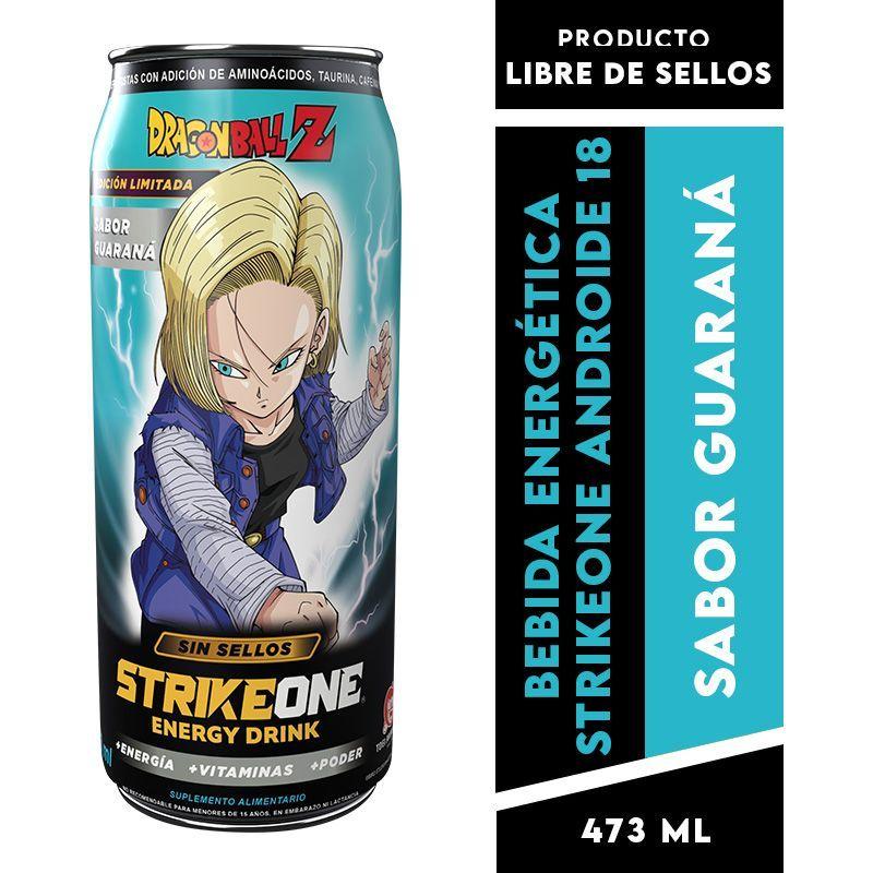 Bebida Energetica Strike One Dragon Ball Z Androide 18 Guarana Zero 12u-2