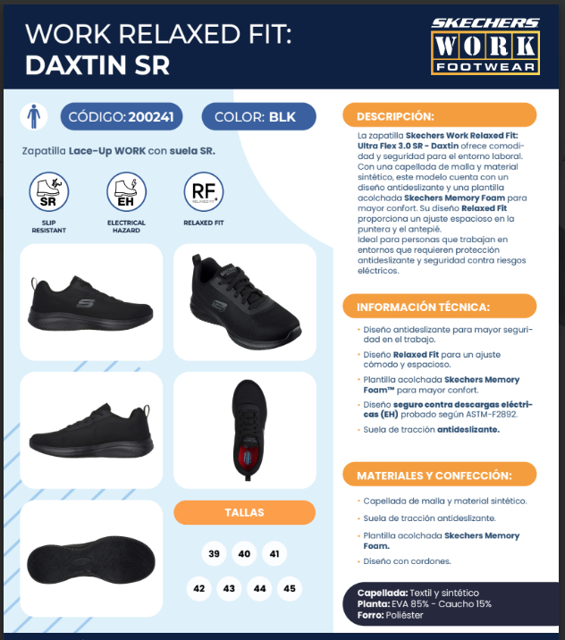 Skechers Zapatilla Hombre Ocupacional Daxtin-4