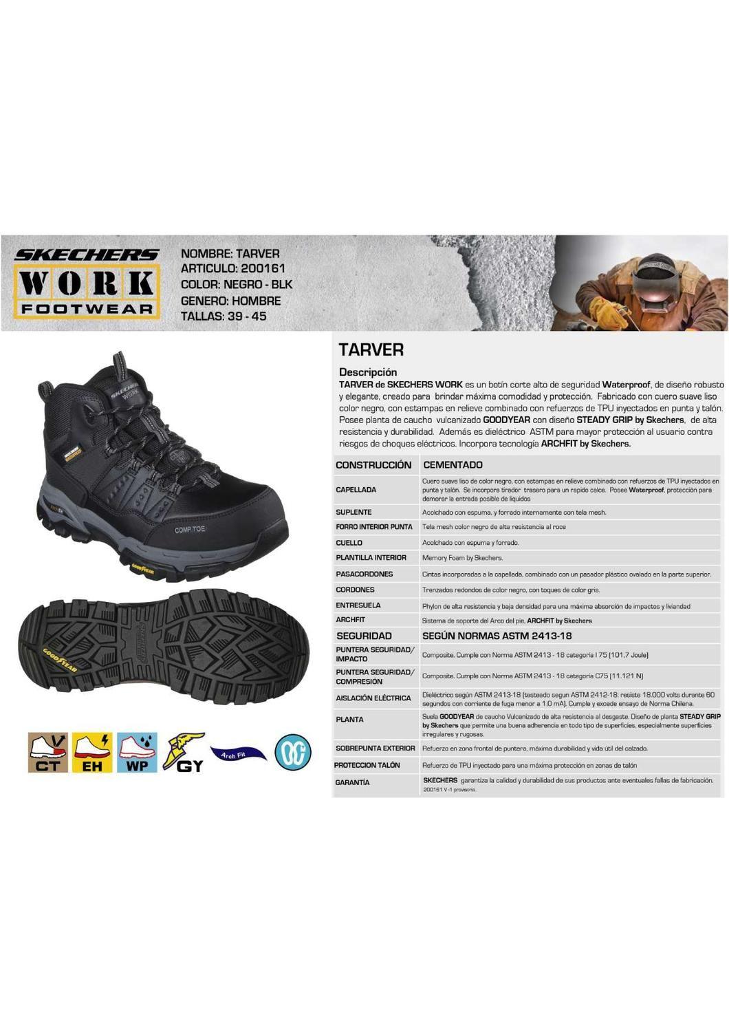 Botín de Seguridad Skechers Tarver Negro-4