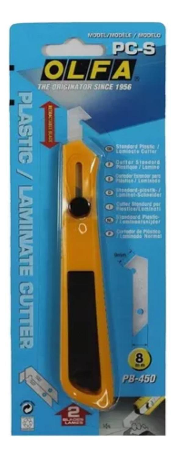 Cuchillo Olfa Pequeño Corta Acrílico Con Seguro Manual-2