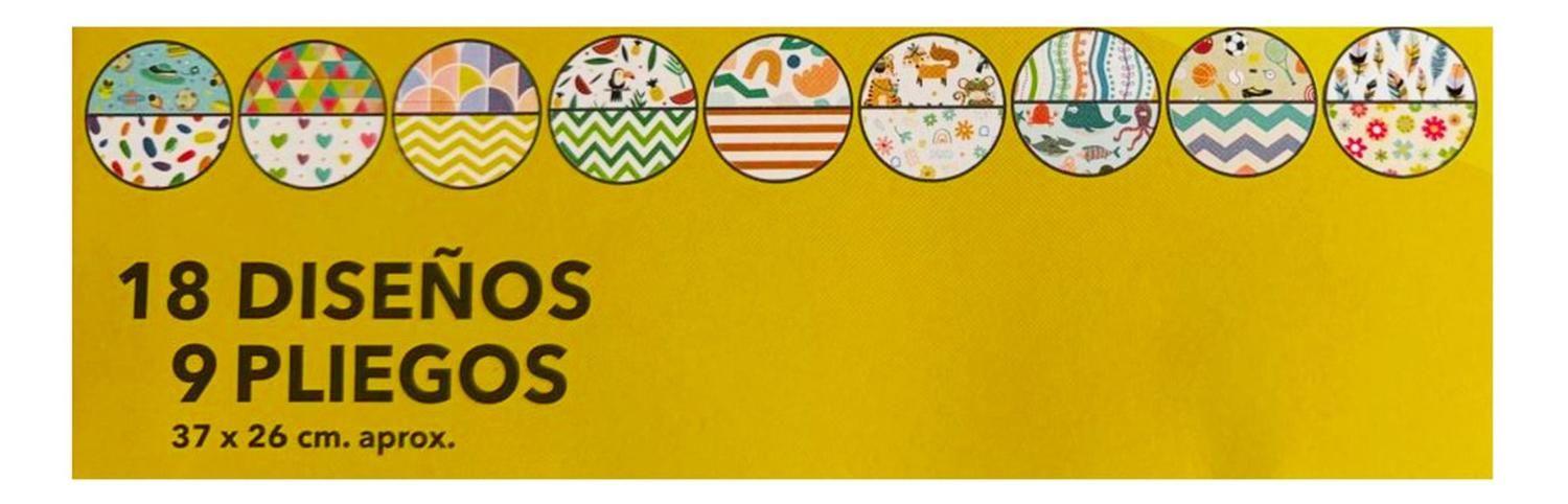 Papeles Entretenidos 9 Pliegos, 18 Diseños. Artel-1