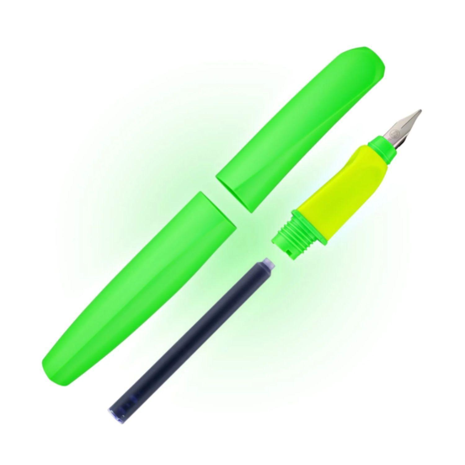 Lapicera Pluma Estilográfica Pelikan Twist Verde Neón-2