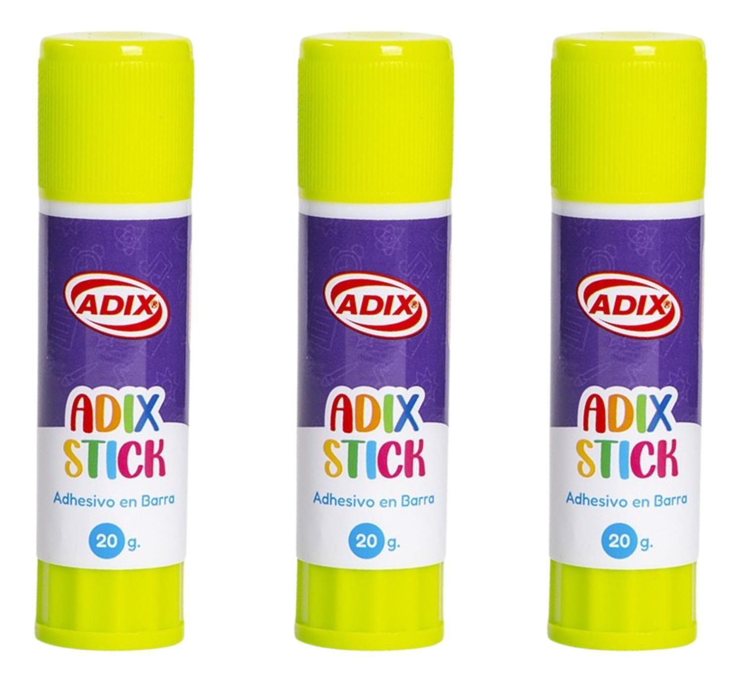 Pegamento, Adhesivo En Barra 20 Gr. 3 Unidades, Adix-0