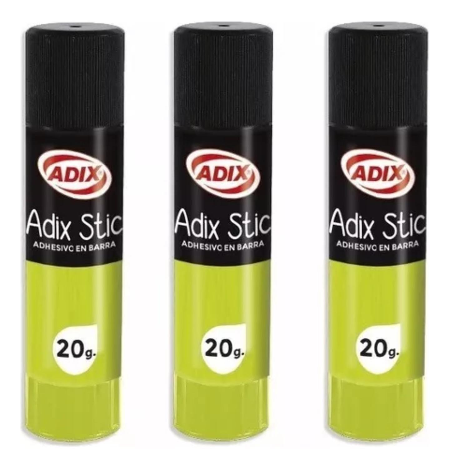 Pegamento, Adhesivo En Barra 20 Gr. 3 Unidades, Adix-3