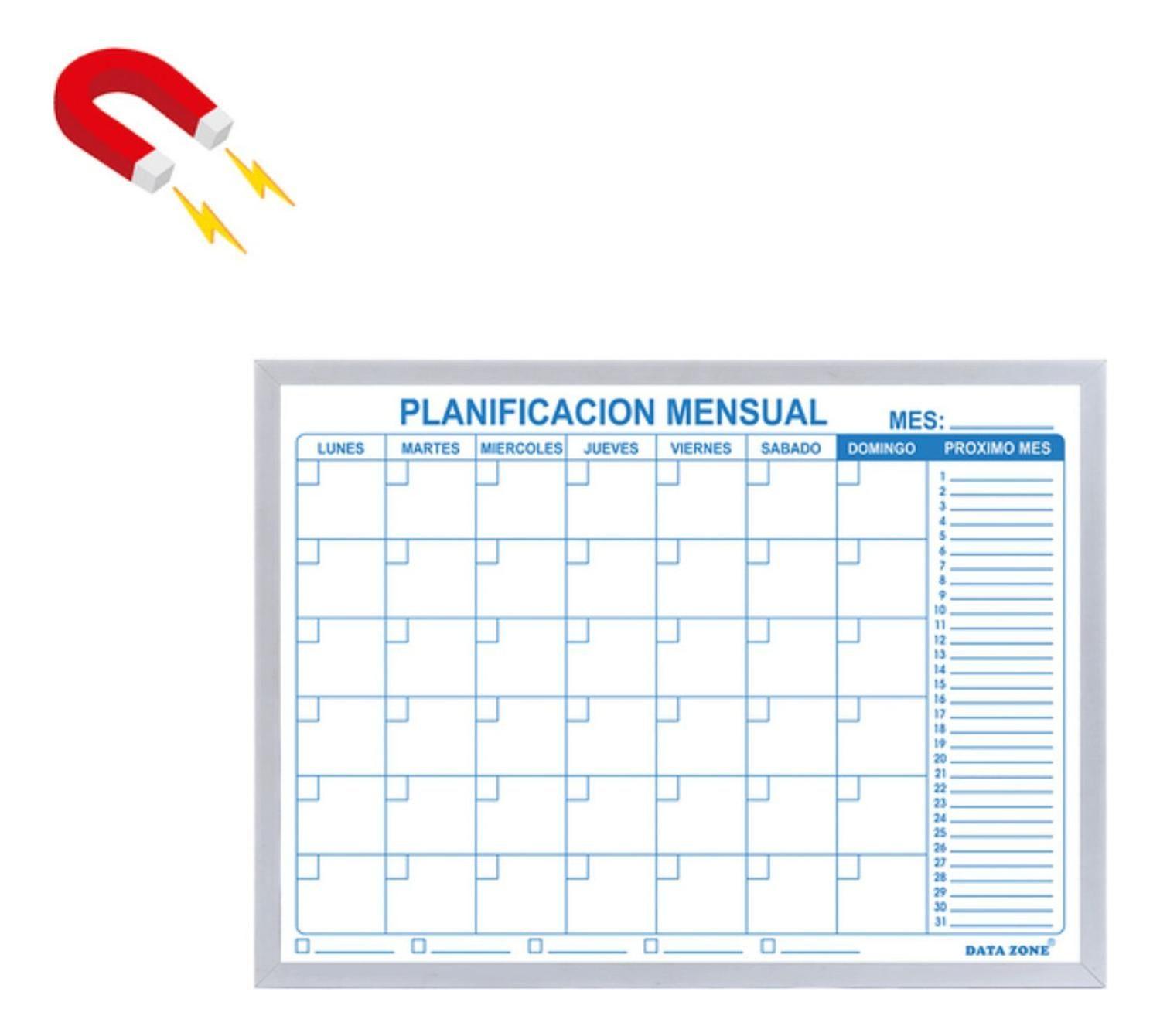 Pizarra Magnética Calendario Planificador Mensual 60x45-2