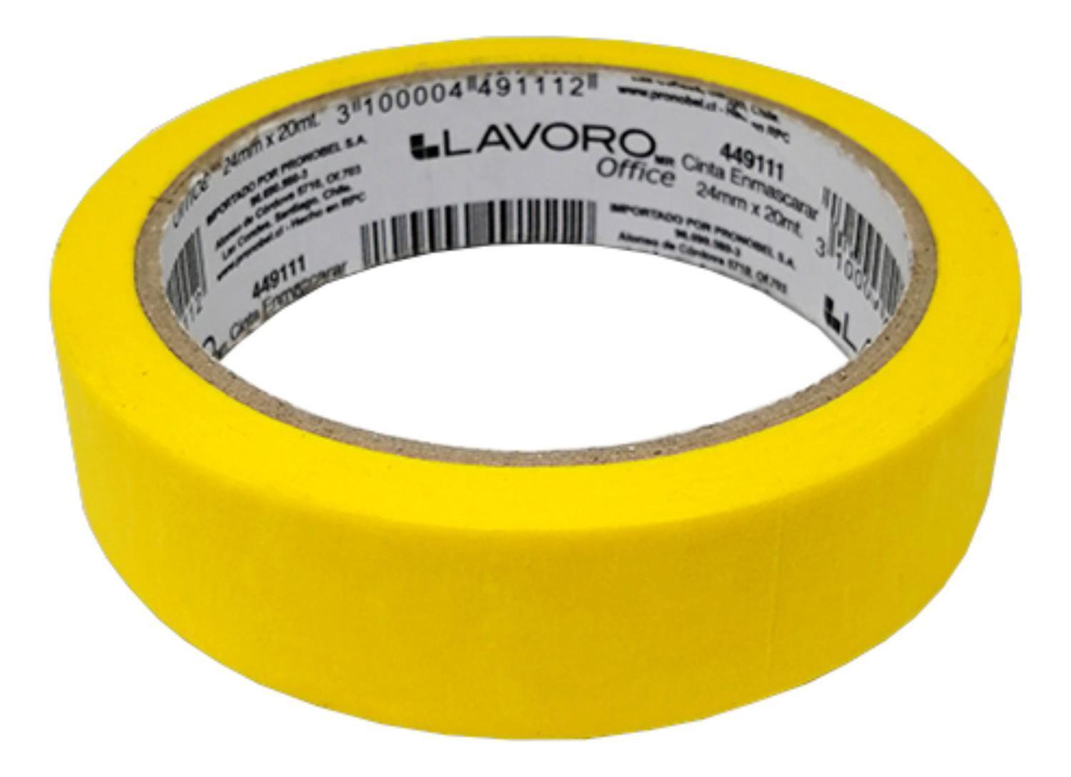 Cinta Enmascarar Masking Tape Color 24mmx20mts. 9 Unid-2