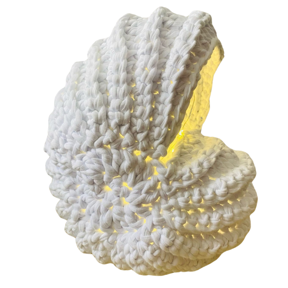 Caracola tejida en trapillo 25cmx25cm-2