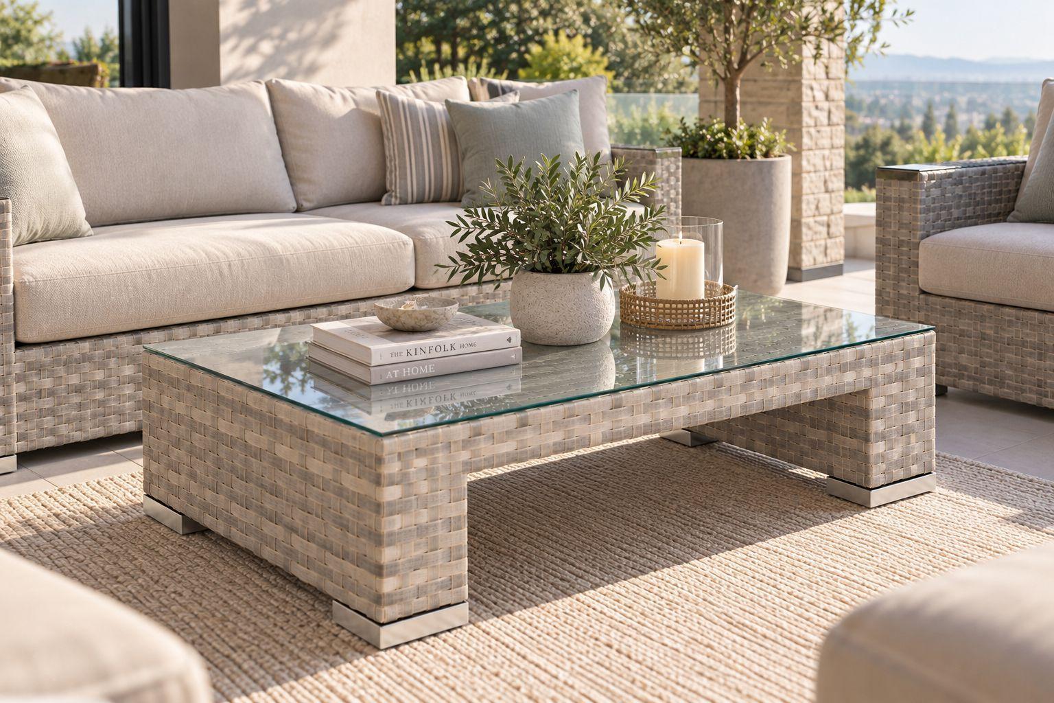 Mesa de centro Terraza color Gris 125x67 cms-3