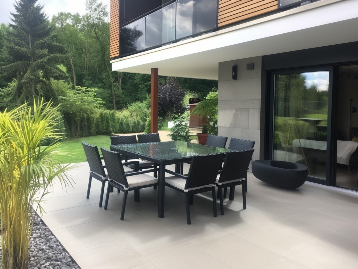 Comedor de Terraza 8 sillas Cuadrado Chocolate-2