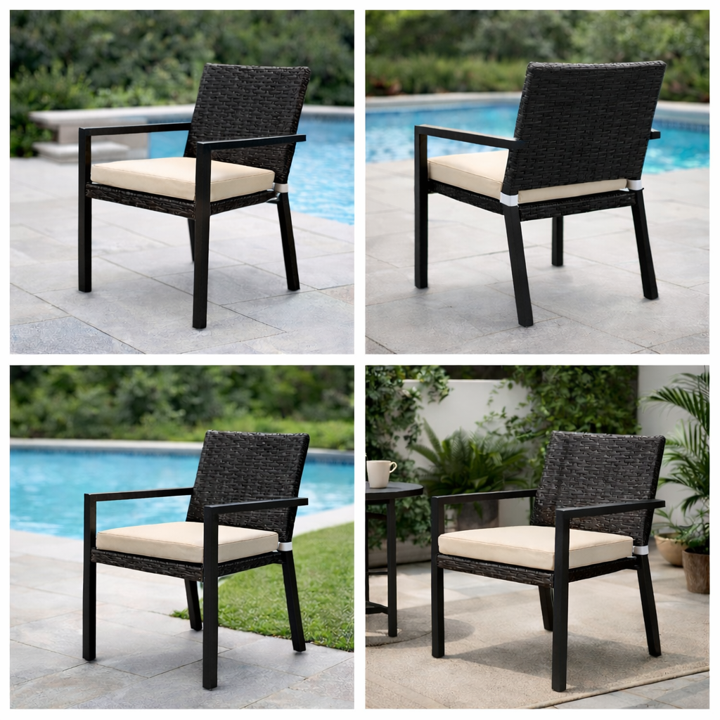 Comedor de Terraza 8 sillas Cuadrado Chocolate-3