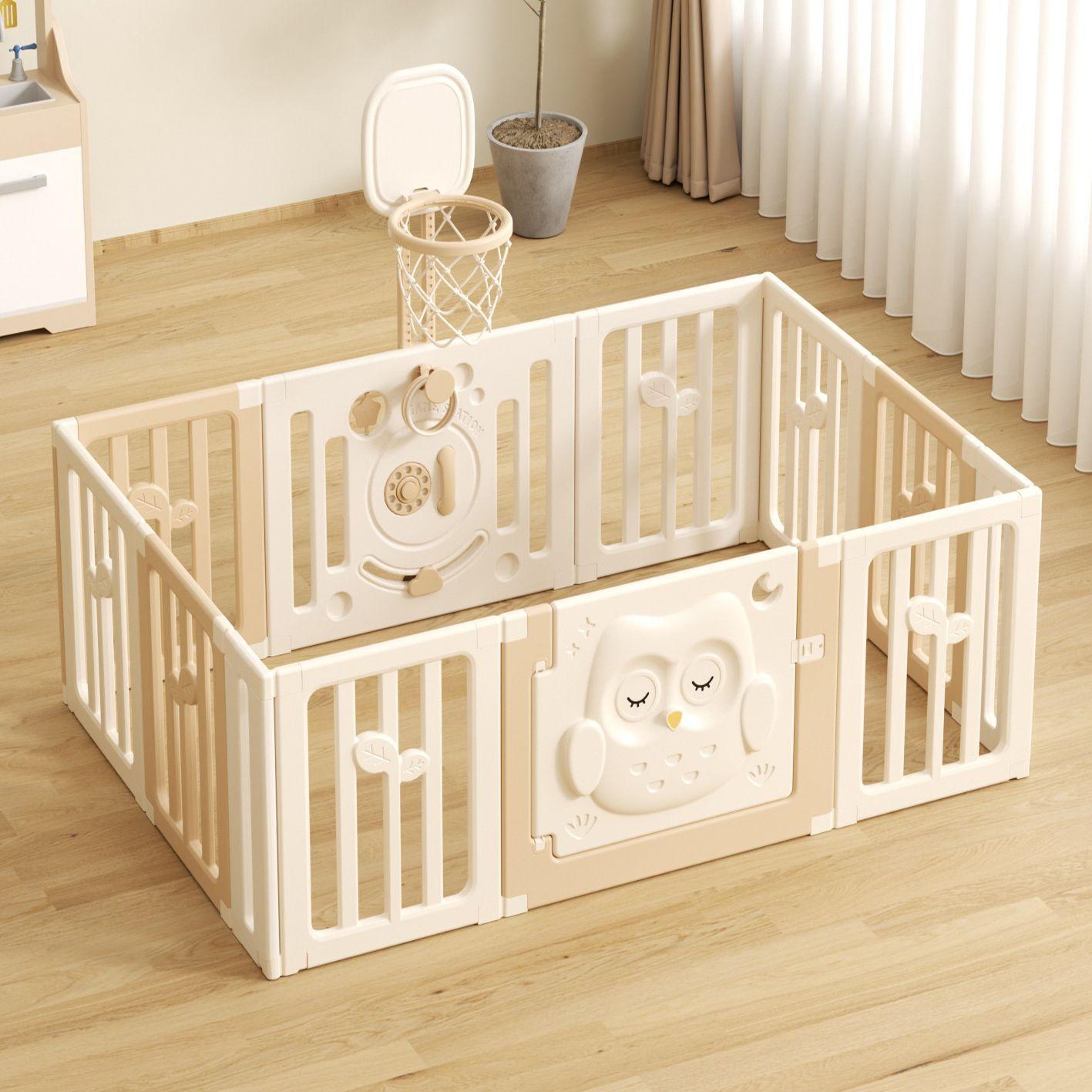 Corral bebe B ho Beige L 186 126 cms Altura 63 cms Aro Basquet-0