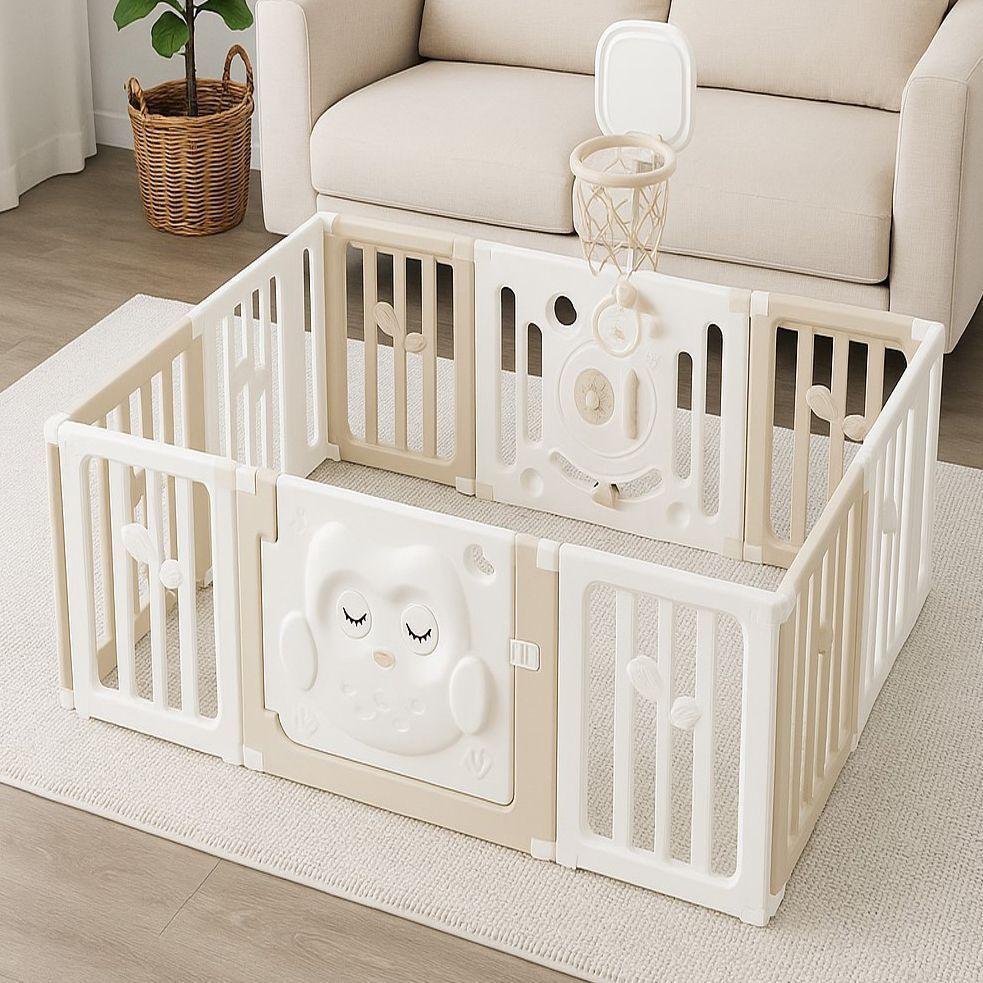 Corral bebe B ho Beige L 186 126 cms Altura 63 cms Aro Basquet-2