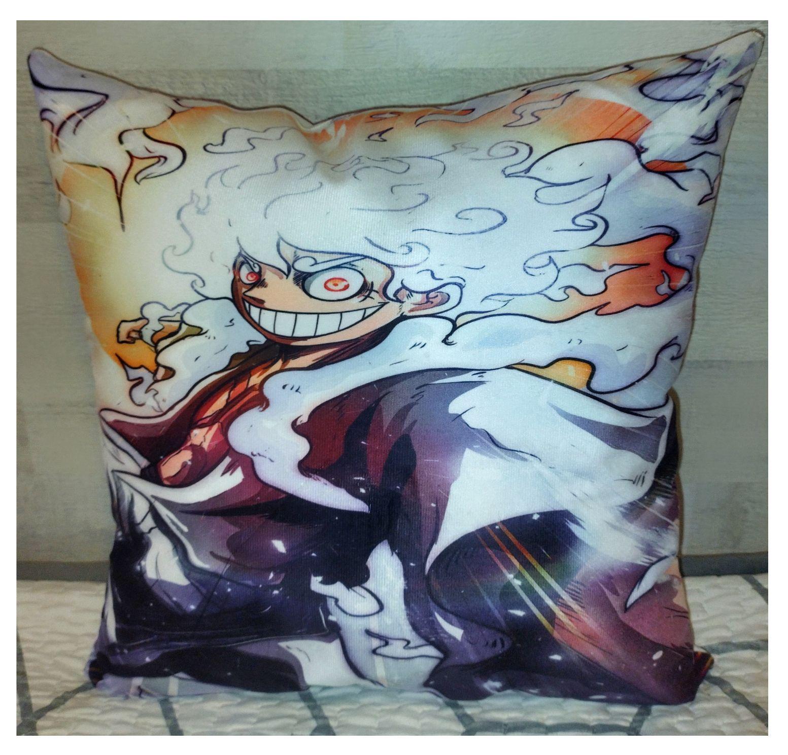 Cojín Felpa 45x45 cm Extra Suave De Luffy Gear Five Nika -1