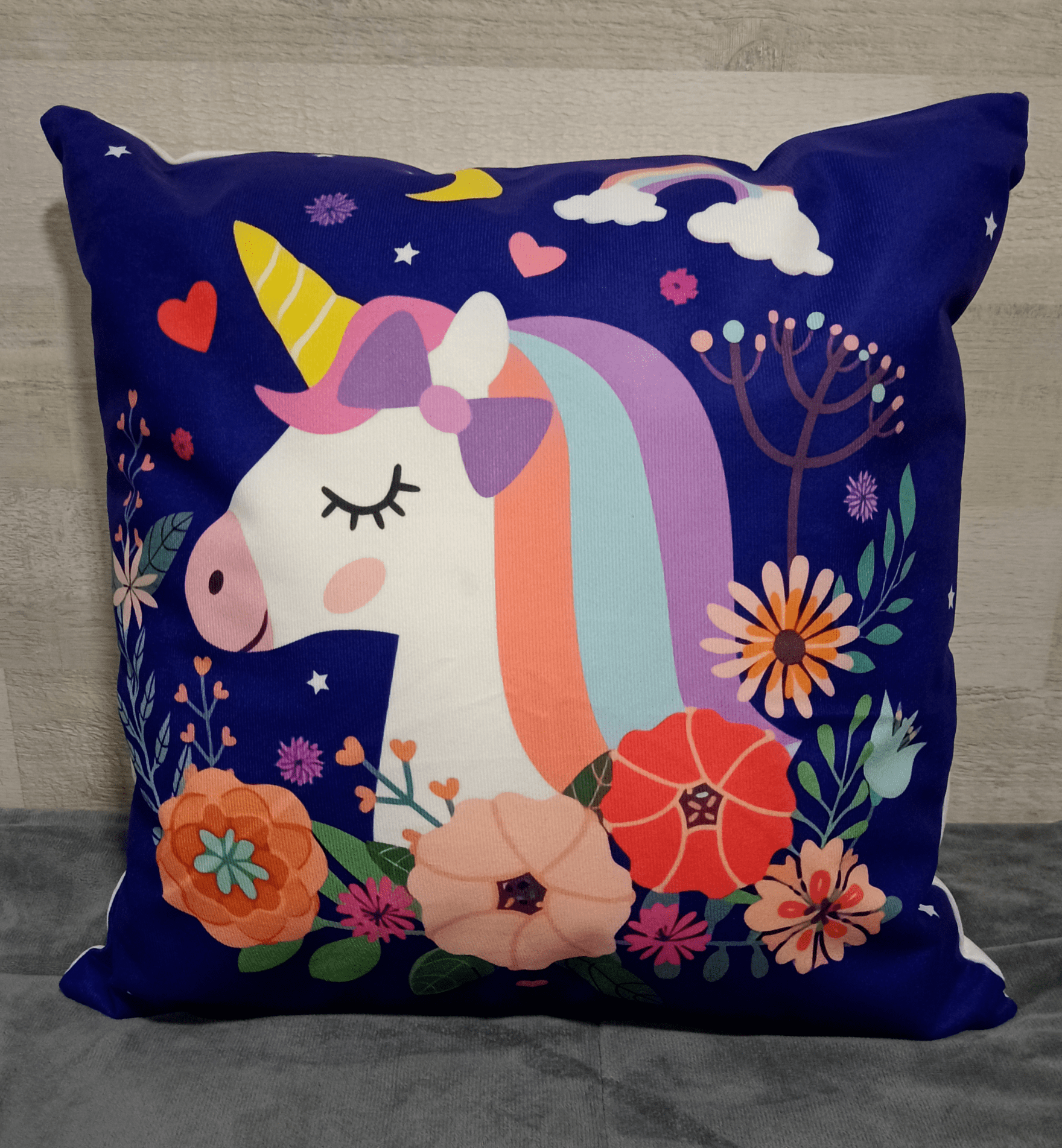 Cojín Felpa 45x45 cm De Unicornio Extra Suave -3