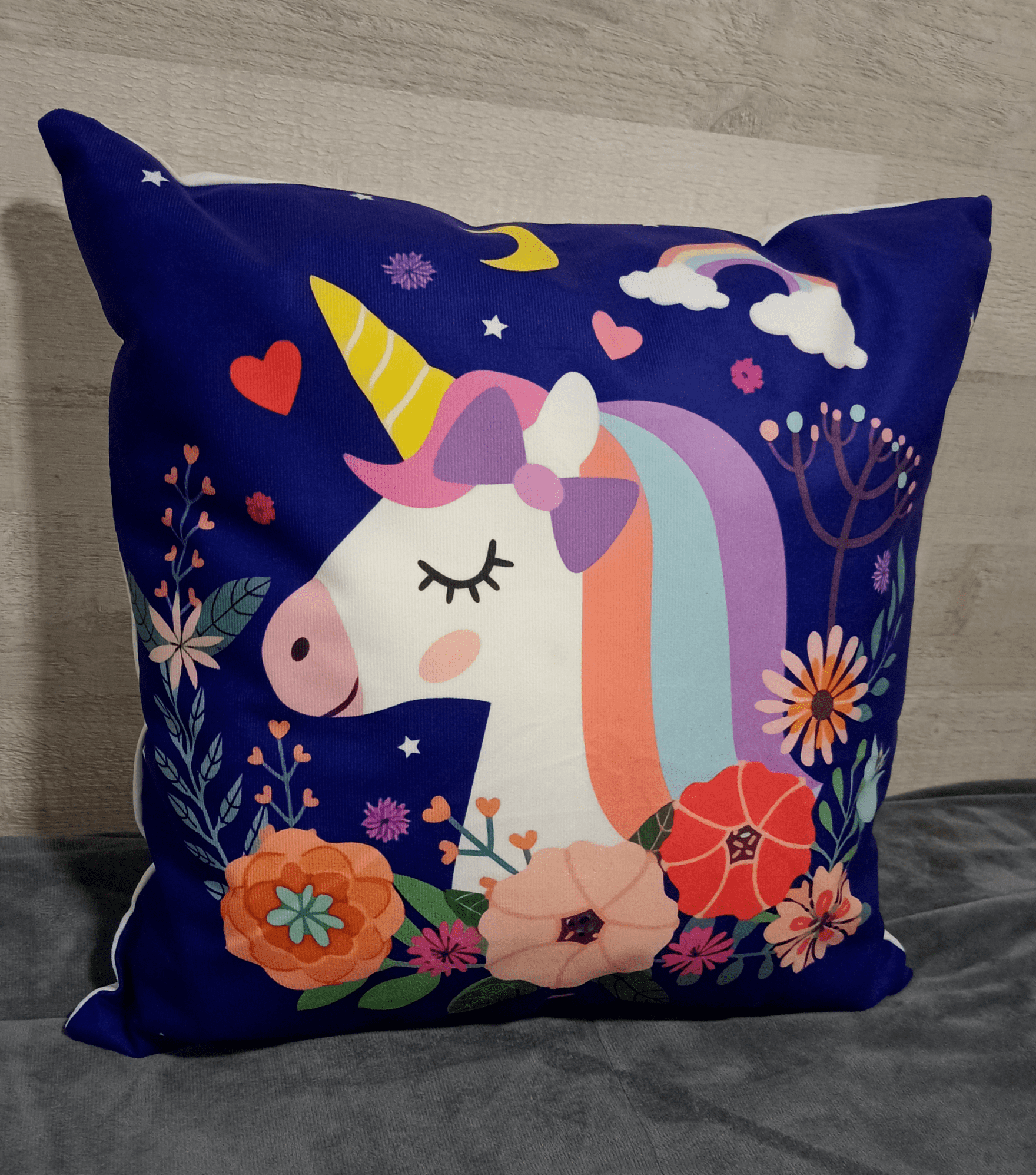 Cojín Felpa 45x45 cm De Unicornio Extra Suave -2