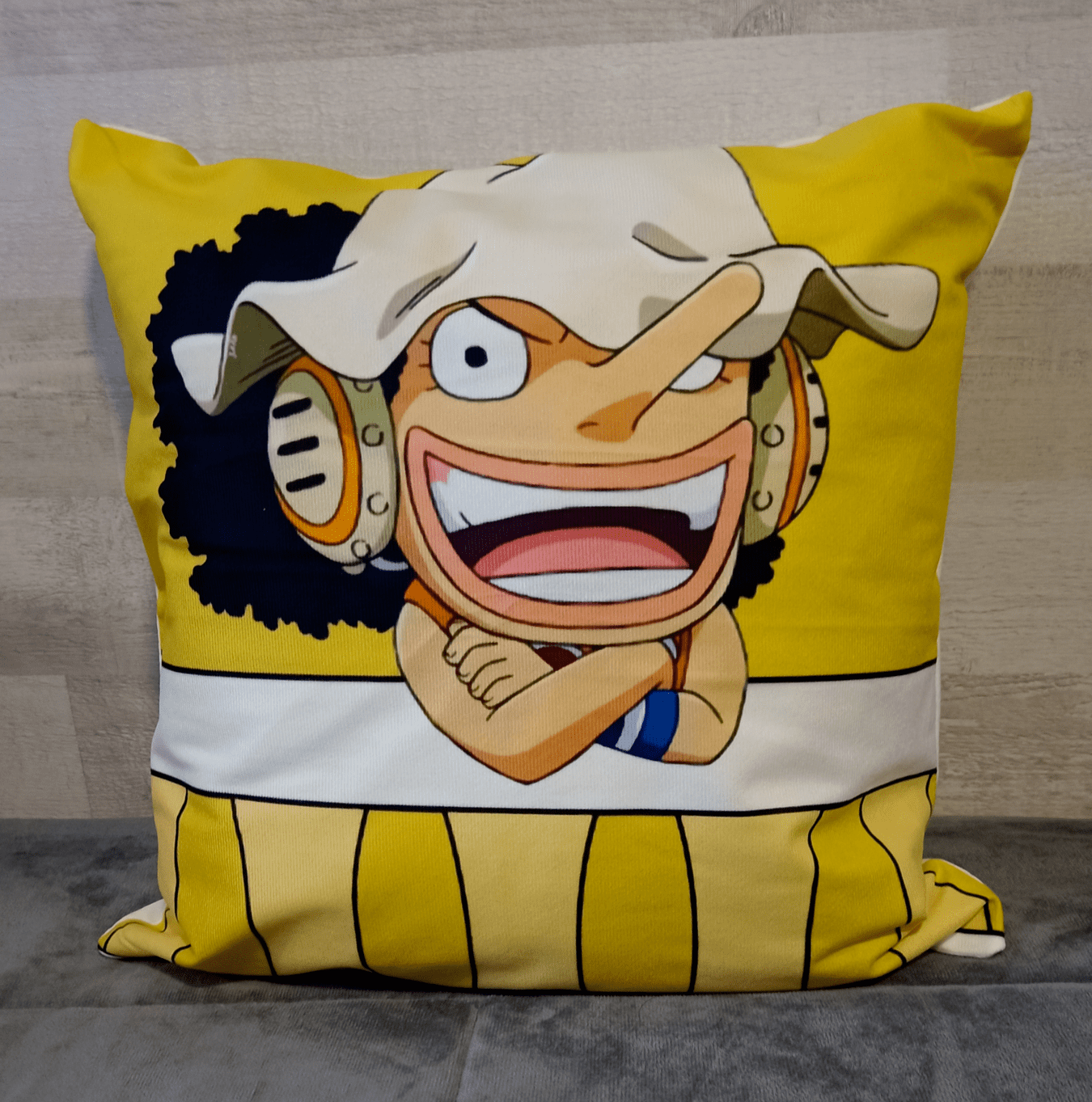 Cojín Felpa 45x45 cm De Mugiwara Usopp Extra Suave -3