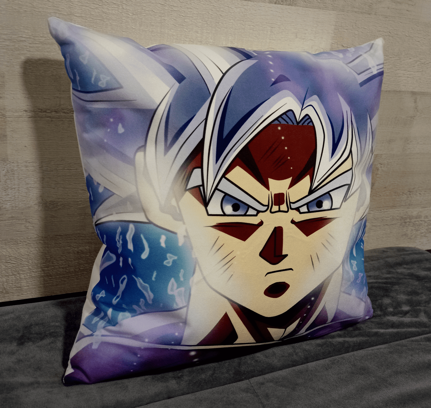 Cojín Felpa 45x45 cm Cara De Goku Ultra Instinto cm Extra Suave -2