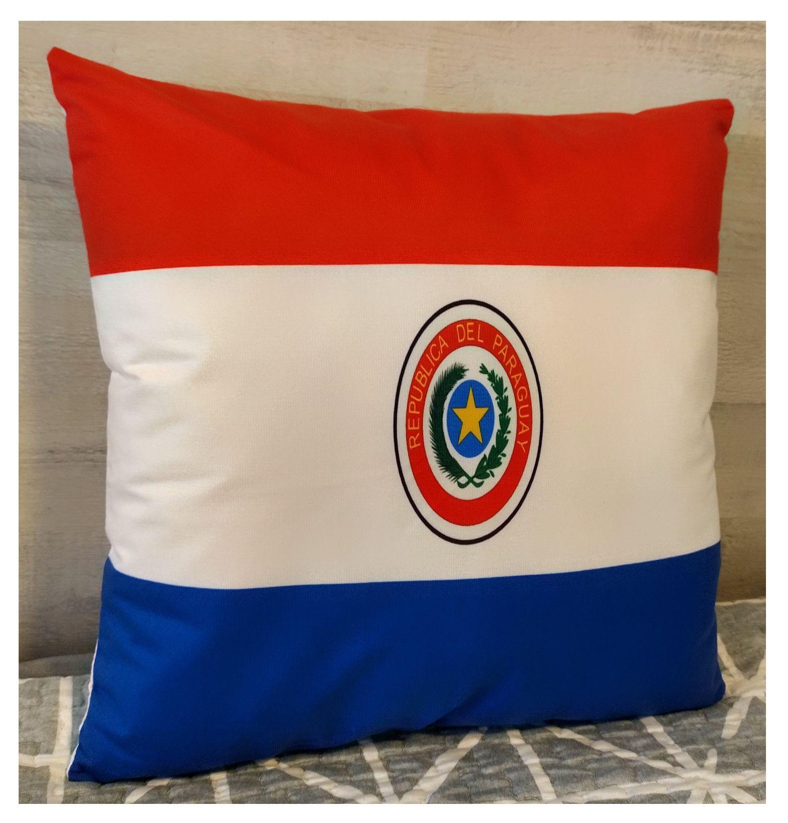 Cojín Felpa 45x45 cm De La Bandera de Paraguay Extra Suave -2