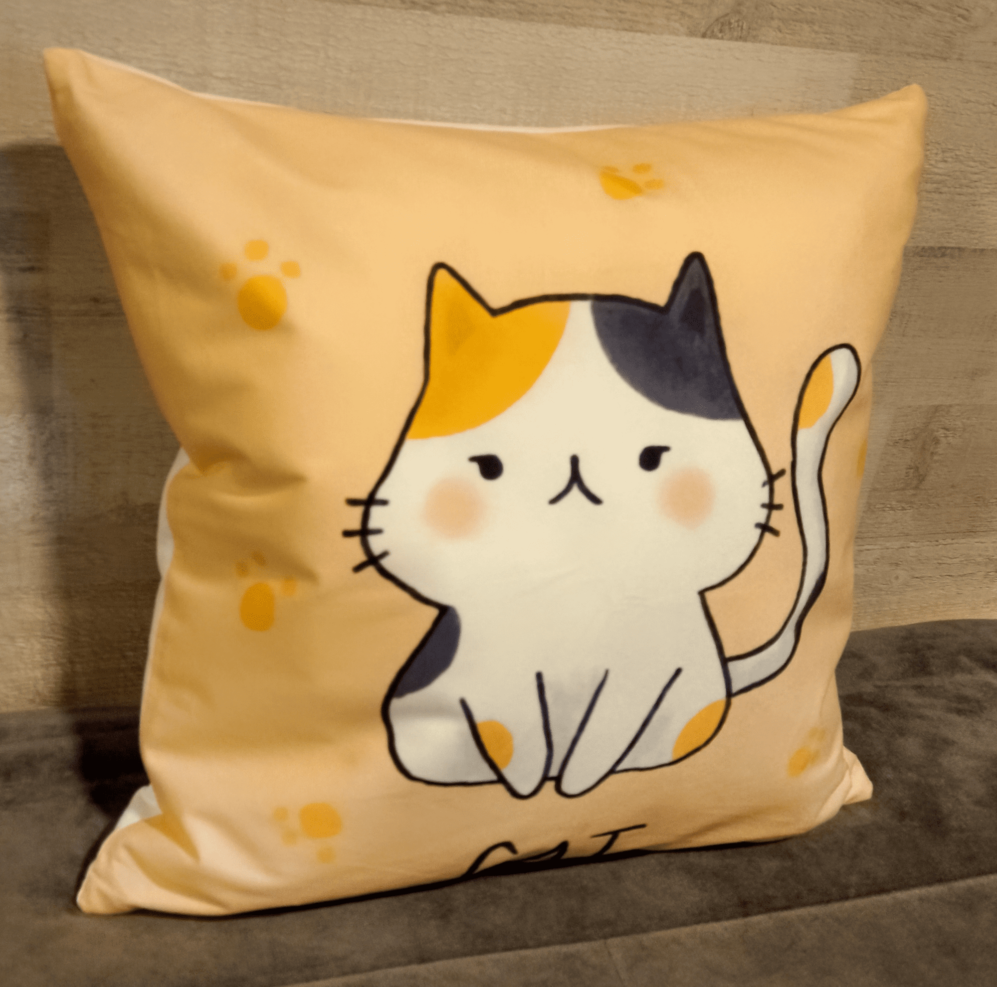 Cojín Felpa 45x45 cm Gato Gatito Cat 45x45 cm -2
