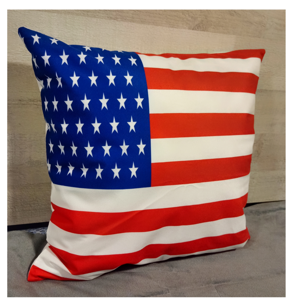Cojín Felpa 45x45 cm De Bandera De Estados Unidos Extra Suave EEUU-2