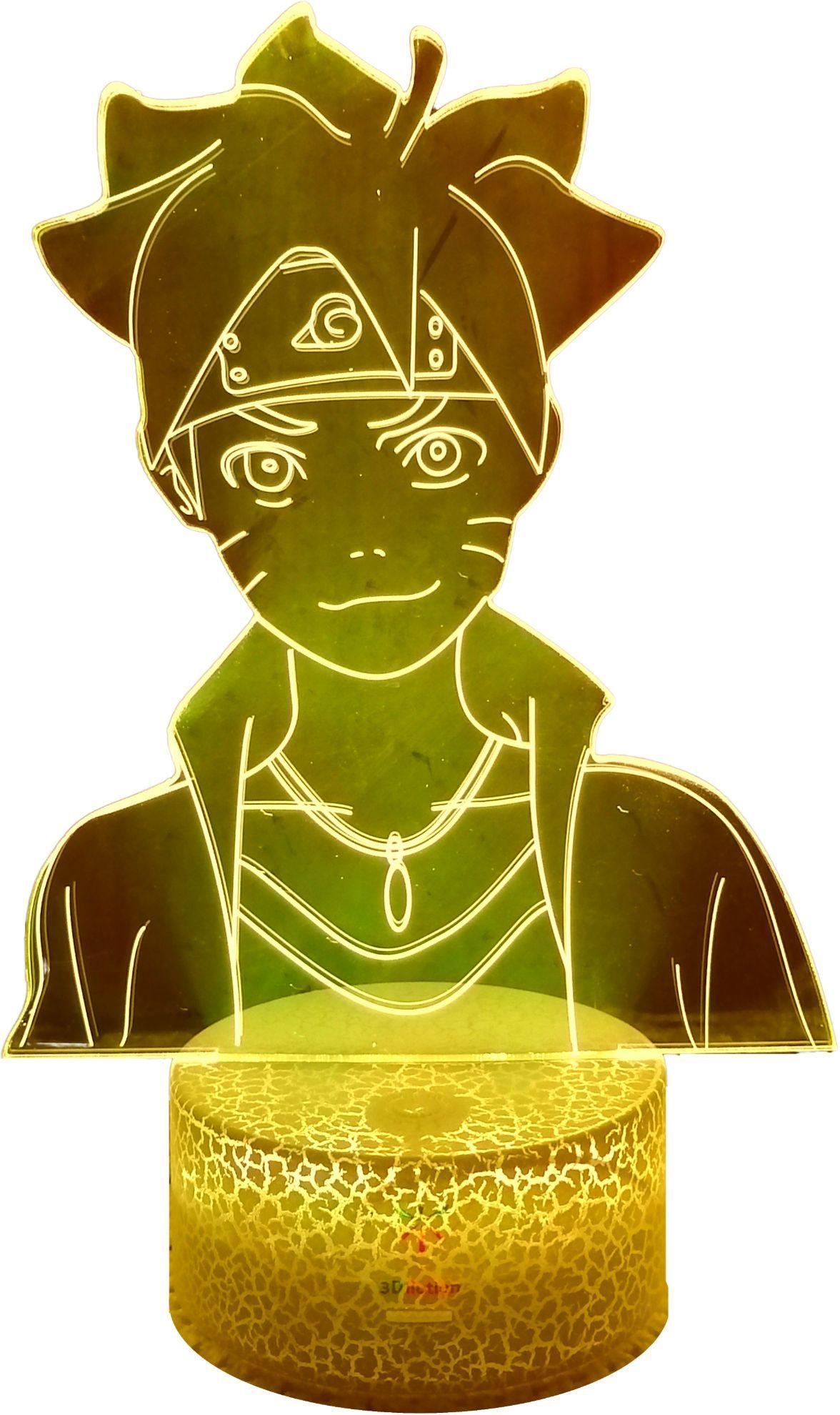 Lámpara ilusión 3D Boruto 7 Colores Led-0