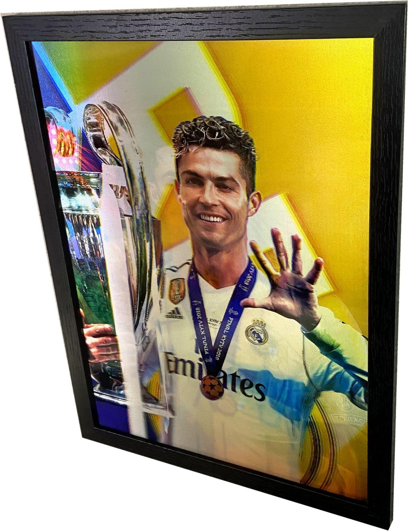 Cuadro Lenticular Cristiano Ronaldo 40x30 Cm 3 En 1 Cr7-0