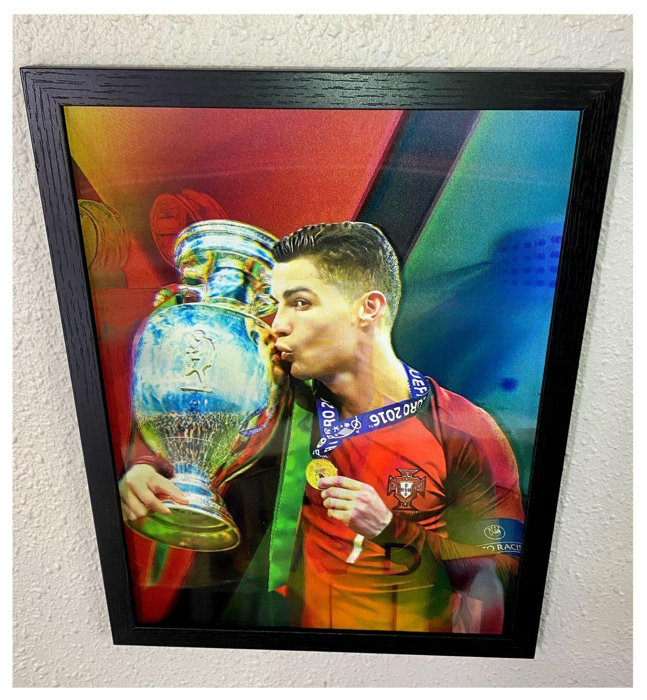 Cuadro Lenticular Cristiano Ronaldo 40x30 Cm 3 En 1 Cr7-1
