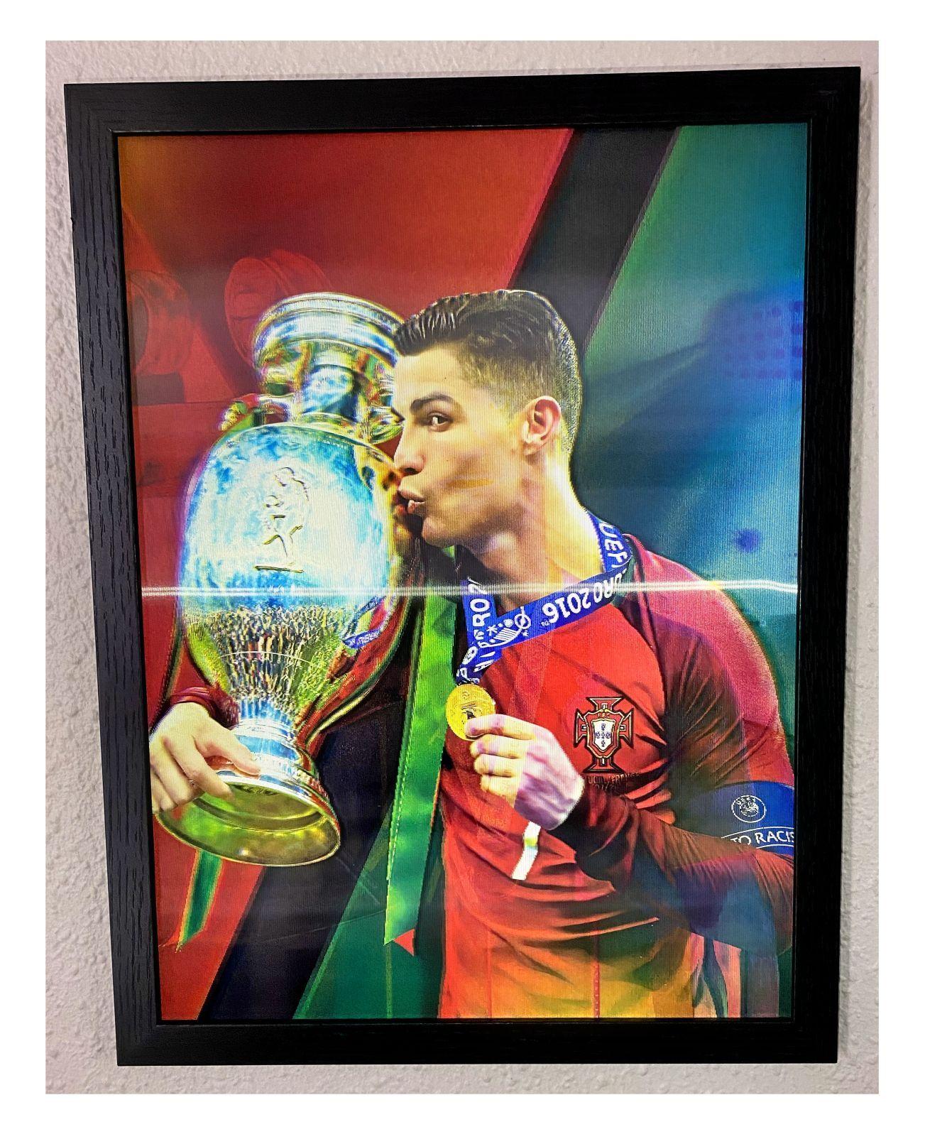 Cuadro Lenticular Cristiano Ronaldo 40x30 Cm 3 En 1 Cr7-2