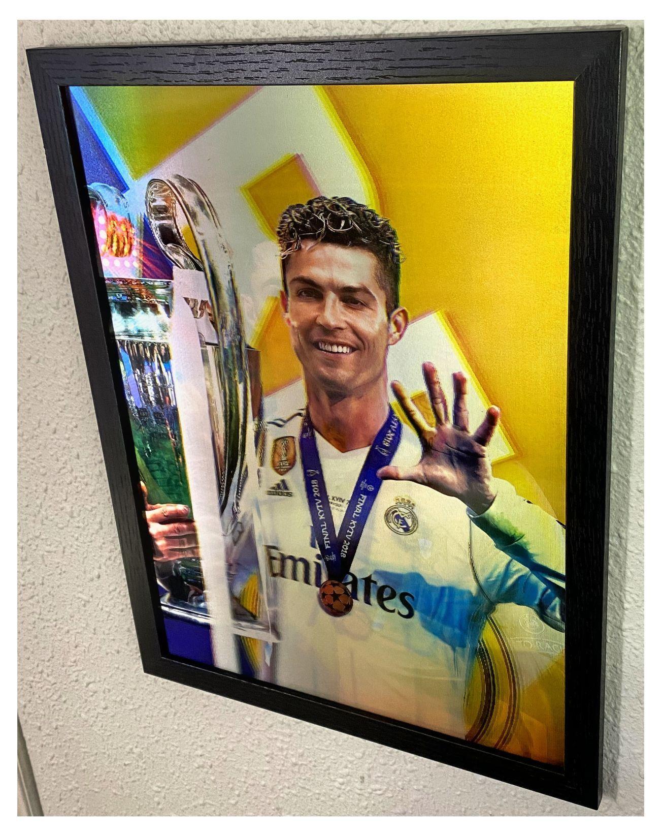 Cuadro Lenticular Cristiano Ronaldo 40x30 Cm 3 En 1 Cr7-3